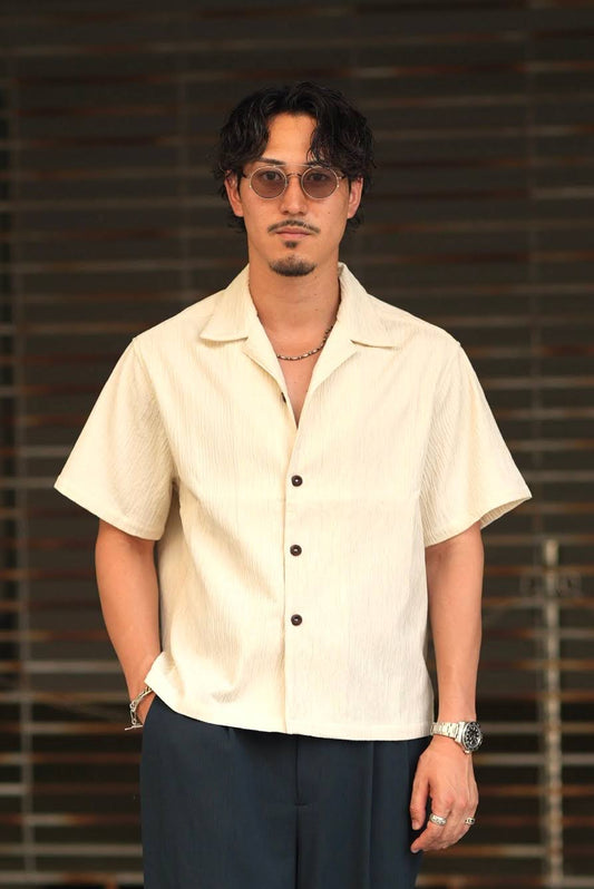 オープンカラーシャツ (アイボリー)