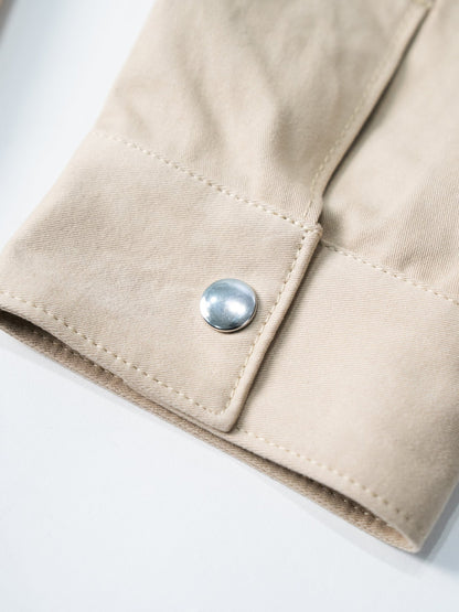 BROTHERS TWILL ZIP JACKET / Beige