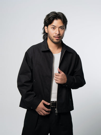 BROTHERS TWILL ZIP JACKET / Black