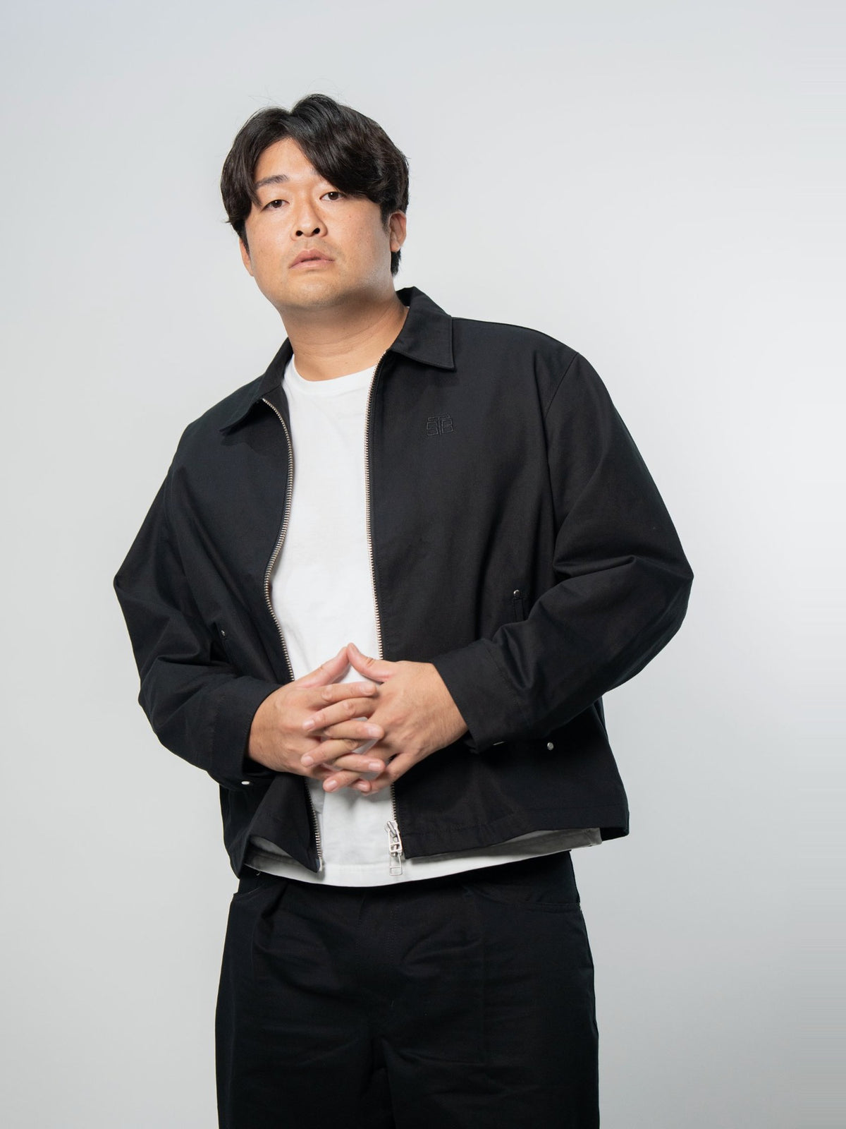 BROTHERS TWILL ZIP JACKET / Black