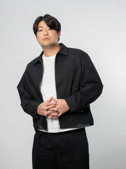 BROTHERS TWILL ZIP JACKET / Black
